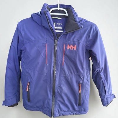 Helly Hansen Aura Junior Kids Jacket Size 140/10 Recco Purple Blue & Orange VGUC