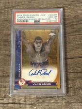 2024 U.S. Olympics Topps Chrome Caeleb Dressel Gold Auto /50 PSA 10 Gem Mint
