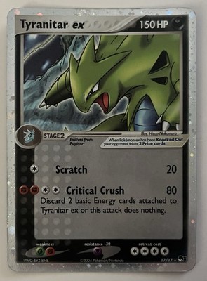 Pokémon TCG Tyranitar EX Cosmos Holo Rare Card 17/17 Pop Series 1