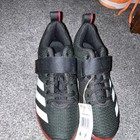 adidas Powerlift 5 Mens Weightlifting Shoes US 6 Black White Red Strap — photo 1