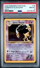 [SWIRL] 2000 POKEMON GYM CHALLENGE HOLO #16 SABRINA'S ALAKAZAM PSA 8 NEW CERT on eBay