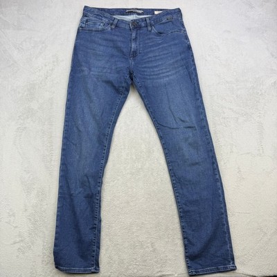 Mavi Jake Slim Leg Jeans Mens 33x34 Athletic Denim Stretch Dark Wash Whisker