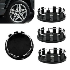 Car Wheel Hub Center Cap, Snap-in Tight Fit Wheel Center Hub Cap 4 PCS Black
