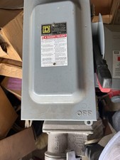 Square D Heavy Duty Safety Switch 60A 600V Gray Metal Wall Mount