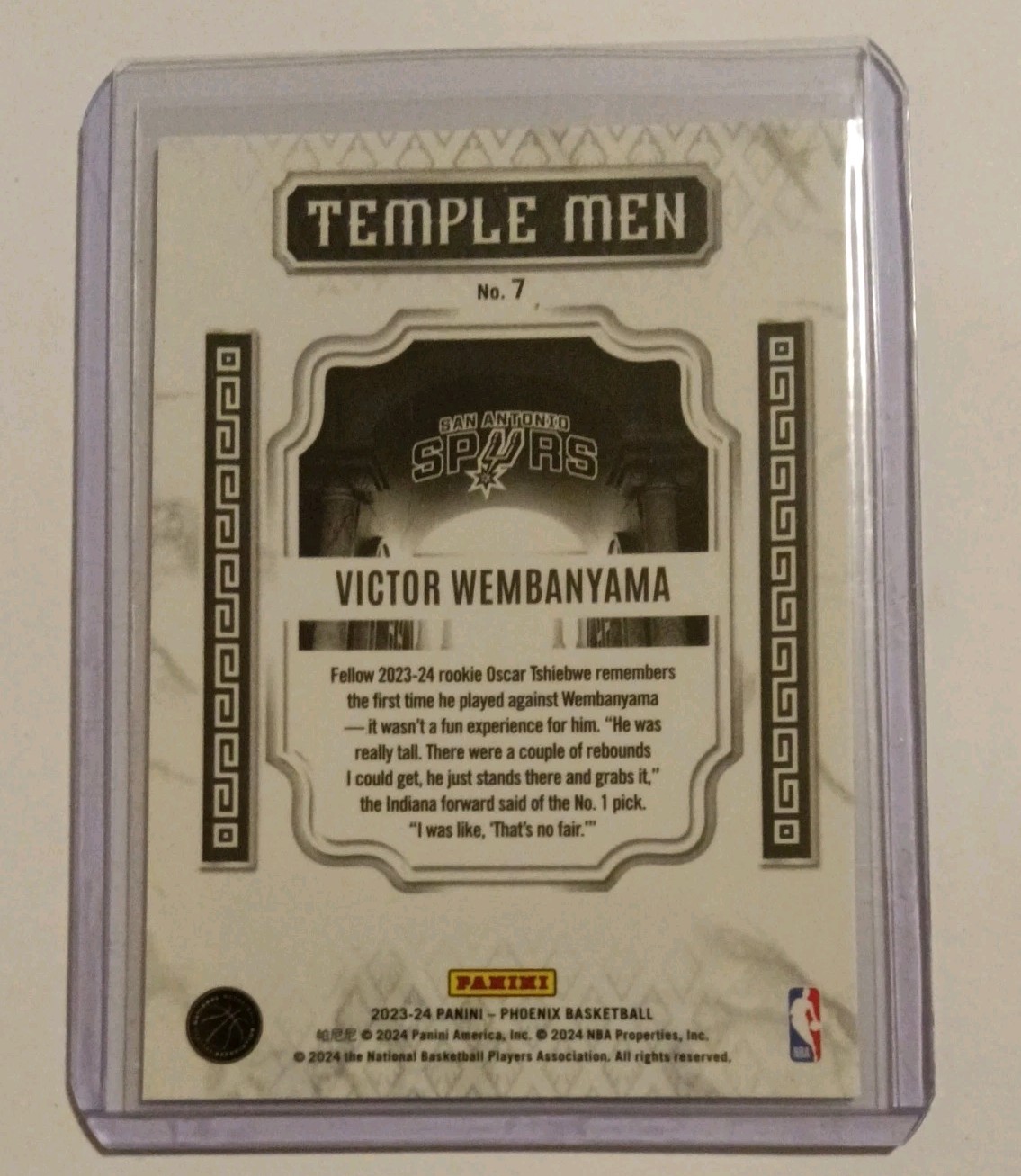2023-24 Panini Phoenix - Temple Men Victor Wembanyama #7 Silver (RC)