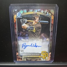 25 Bowman Draft Chrome Ryan Wideman Auto 5/5  Peanuts 1st on Print SNACKPACK