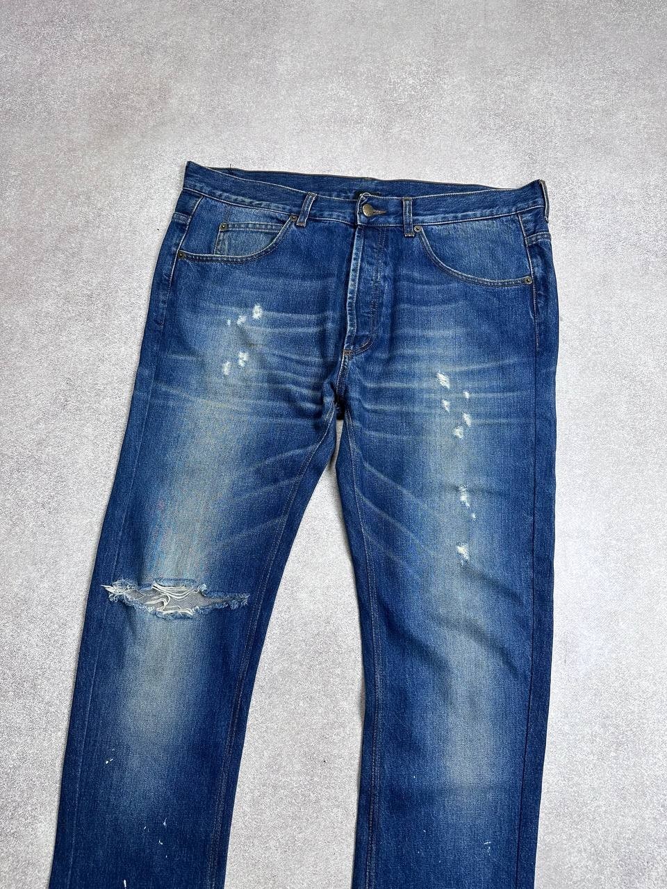 ALEXANDER MCQUEEN FLARED PATCHWORK JEANS RARE DES… - image 2