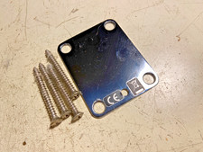 Fender 4 Bolt 5 Hole Neck Tilt Chrome Neck Plate Strat Stratocaster Screws Floyd