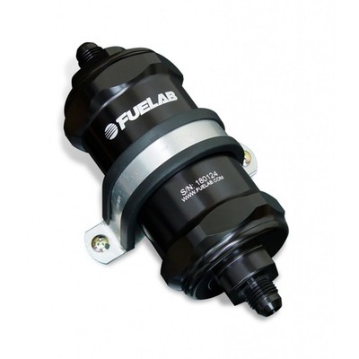 Fuelab 818 In-Line Fuel Filter Standard -8AN In/Out | 6 Micron Fiberglass