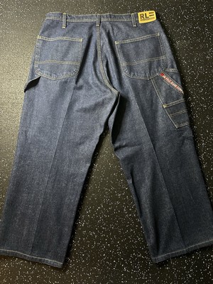 Vintage Polo Ralph Lauren Jeans Mens 36x30 Denim Carpenter Baggy
