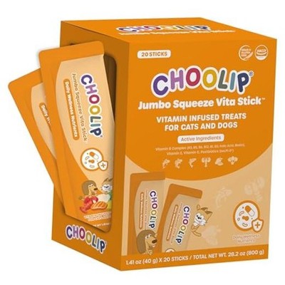 Squeeze Vita Stick Lickable Cat and Dog Treats   20-Pack of 40g   Real Fish