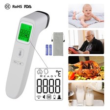 Non-Contact Infrared Digital Thermometer Forehead Temperature Gun Battery FDA