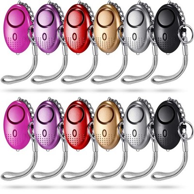 12-Piece Personal Alarm Set, Emergency LED Light Keychain Alarms in 6 Colors ...