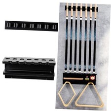 Pool Stick Holder Wall Mount, Solid Wood Billiards Cue Rack for 7 WALL MOUNT