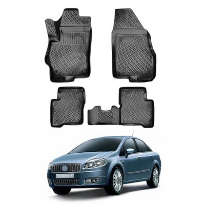 Floor Mats Liner for Fiat Linea 2007-2026 TPE All Weather