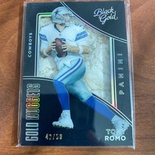 2016 Panini Black Gold Gold Nuggets Tony Romo #GN6 #42/50 Cowboys Football