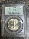1945 P Half Dollars Liberty Walking PCGS MS-65