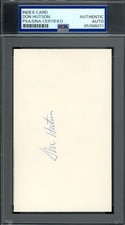 Don Hutson PSA DNA Signed 3x5 Index Card Autograph
