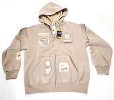 Disney Winnie The Pooh Women's Size M Cream Multi-Patch Full Zip Hoodie w/TAGS