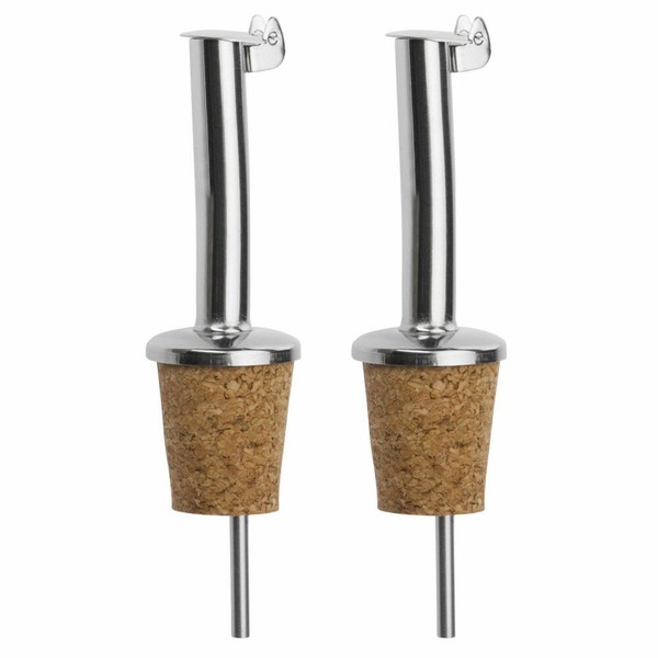 Westmark 2 AusgießEr Inox Standard, Naturkork, MetallkläPpchen, 45502280-image