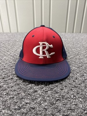 RC Number 3 Hat Cap Fitted Sm-Med Navy Red R C Pacific Headwear Sports