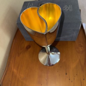 Lenox Kirk Stieff Collection Wedding Promises Heart Goblet Pair Silver-Plated