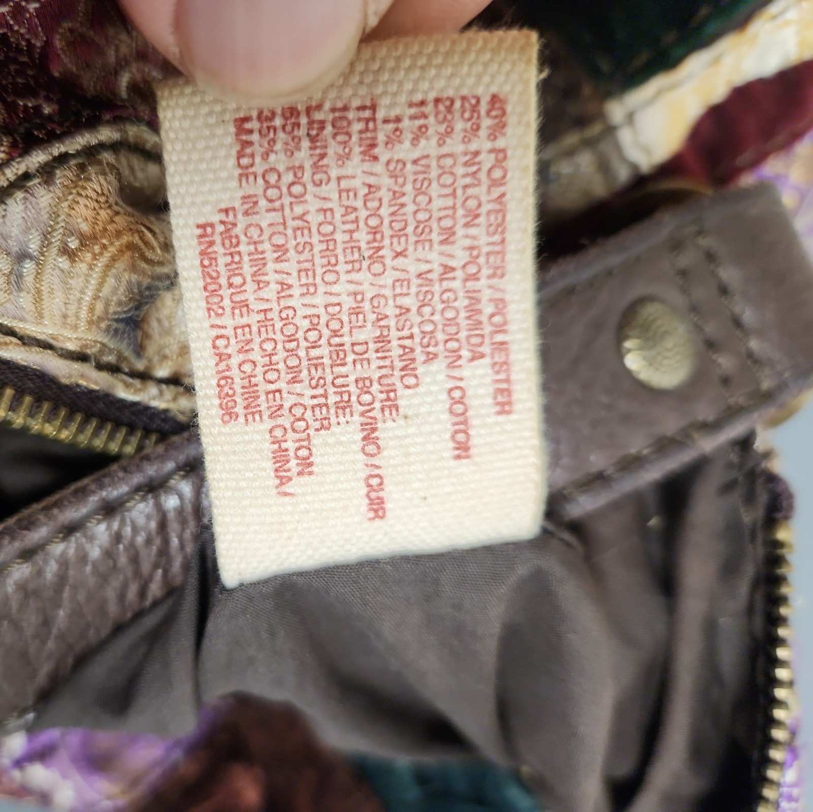 Lucky Brand Multi-Colored Crazy Patchwork Fabric … - image 11