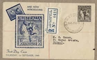 Australia 1949 Miller Bros 1/6d Hermes FDC Cover Registered to Max Cohen
