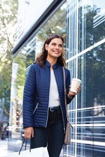 Montreux Quilted Jacket Women�s Warm Shimmer Polyester Coat with Zip Pockets