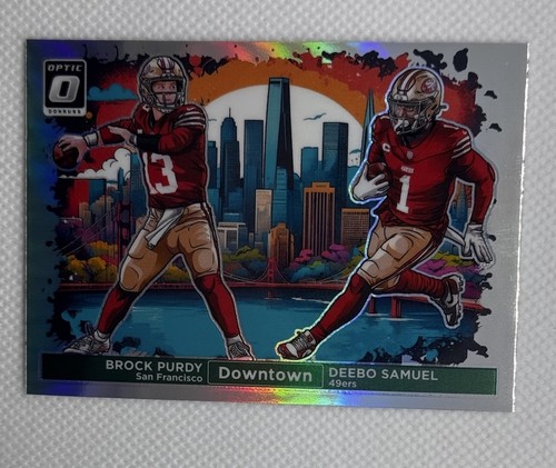 Brock Purdy / Deebo Samuel #2 2024 Panini Donruss Optic Downtown Duos card