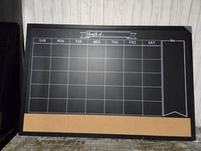 Chalkboard Calendar & Bulletin Combo Board - 18" X 24" 