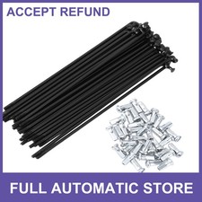 36 Set 12G Bicycle Spokes 133mm Bike Wheel Spokes 45 Steel Black