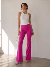 Versace Hot Pink Flared Pants Made in Italy Size 42 / M | Statement Designer