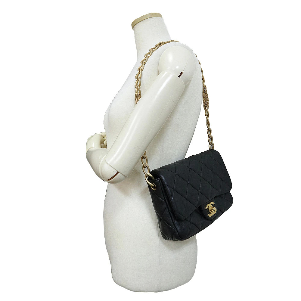 Chanel Metiers d'Art Collection Coco Mark Matelassé Chain Flap One Black #BCB047 image 9