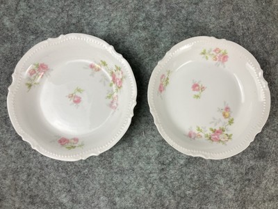 Haviland Limoges China Bread Plates Set Of Two Pink Roses Floral 5.25 Inches