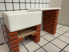 Victorian Dolls house Sink Unit 1/12