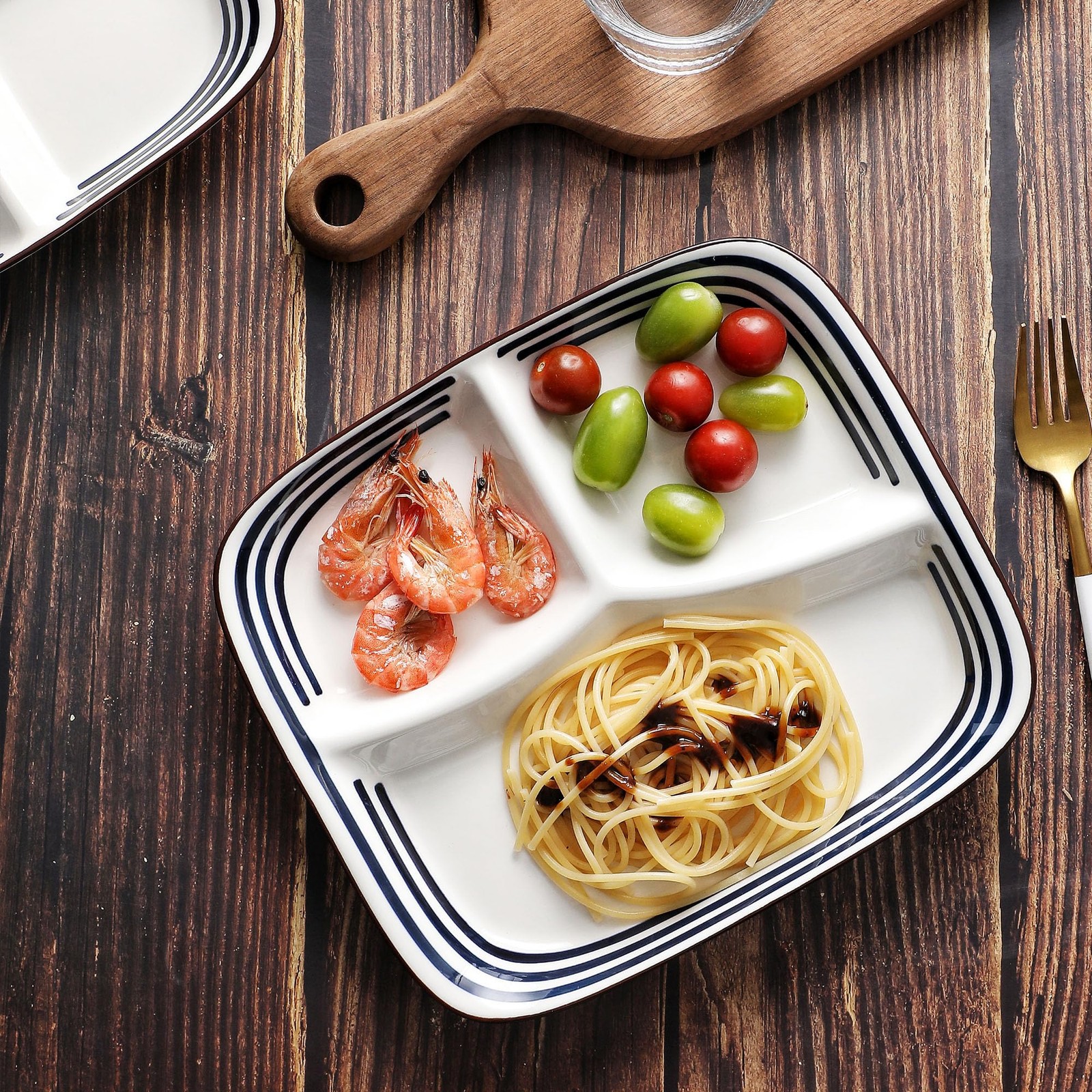 10-Inch Ceramic Portion Control Plate Healthy Meal Balance (Adult Diet Divide... thumbnail 9