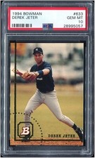 1994 Bowman #633 Derek Jeter PSA 10 Gem Mint NY Yankees Baseball HOF Set-Break