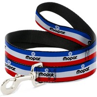 Dog Leash 6-FEET Mopar Logo/Stripe Blue/White/Red (Us Import)