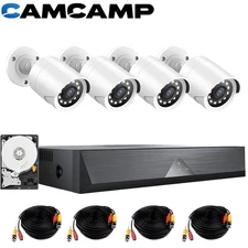 8CH H.265+ 1080P Lite DVR Outdoor CCTV Home Security Camera System Kit with 500G