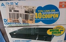 Apex DT250A Digital TV Converter Box w/Analog Pass Through with Remote