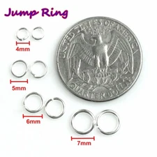 Jump Rings Round Open Jewelry Silver Gold Connectors Pewter Finding 5mm 6mm 7mm