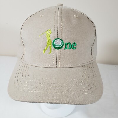 Tan One Hit Wear Hat.  Embroidered.  New. Adjustable.