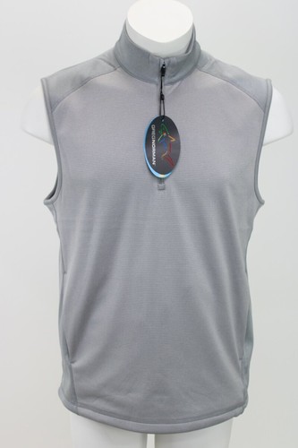 Greg Norman Vest Men's Medium Gray Striped Pullover Performance Golf Vest - Picture 10 of 10