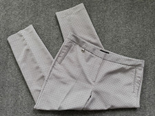 NWT ADRIANNA PAPELL Pants Women's 14 Ivory Mosaic Geometric Stretch Kate 99