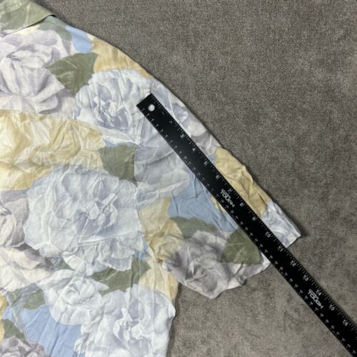 H&M Shirt Mens Camp Collar Button Up 2XL Regular Fit Floral Hawaiian NEW - Picture 7 of 8