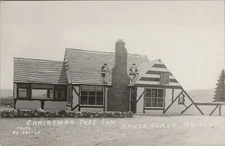 RPPC c1930-1940s Christmas Tree Inn Santa Claus Arizona real photo postcard C172