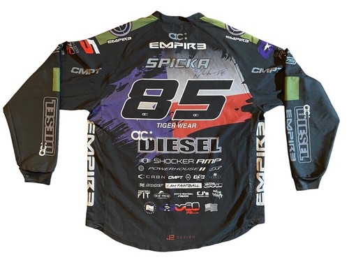 ac: Diesel signiertes Pro Paintball Trikot - Größe X-Large Kyle Spika - Bild 2 von 7
