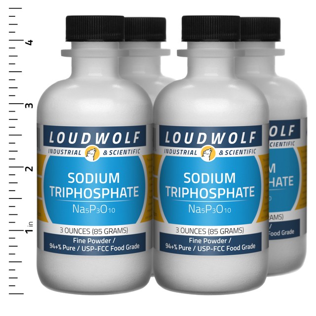 Sodium Triphosphate 12 Oz Total (4 Bottles) USPFCC Food Grade Fine