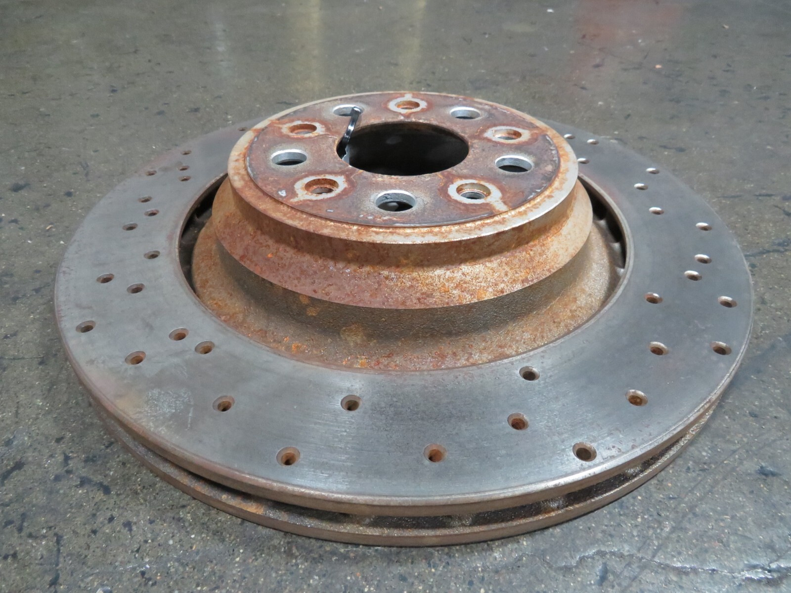 2016 Maserati Quattroporte, Rear Brake Rotor, Cross Drilled, Used, 670031597